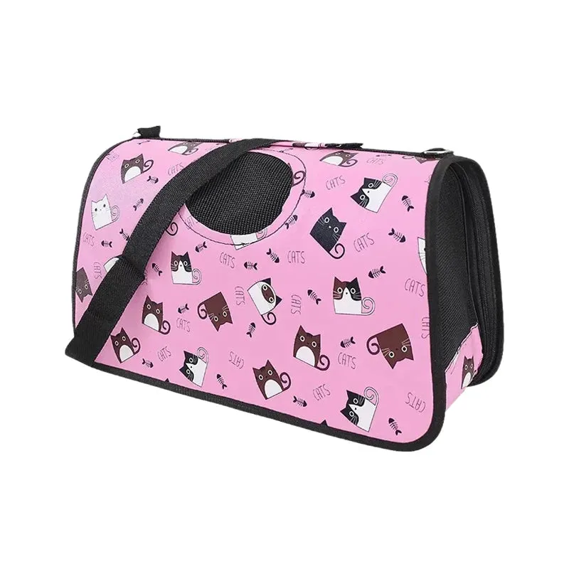 ANYWAGS Pet Carrier Large Big Eyed Cat Print Shoulder Sling Bags for Small Pet Carrying Accessories