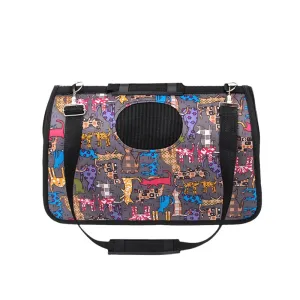 ANYWAGS Pet Carrier Large Colored Cat Prints Shoulder Sling Bags for Small Pet Carrying Accessories