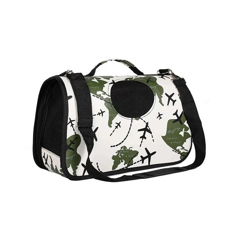 ANYWAGS Pet Carrier Large Flying Plane Pattern Shoulder Sling Bags for Small Pet Carrying Accessories