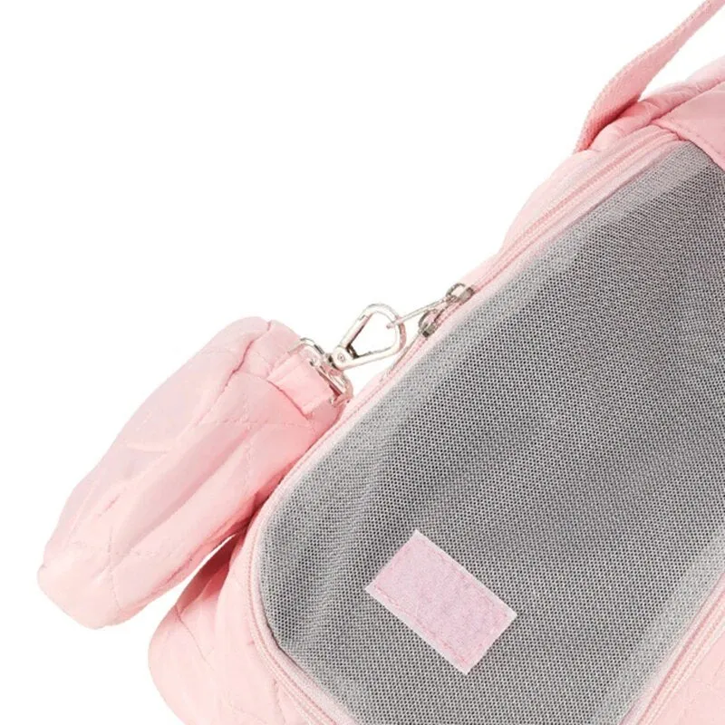 ANYWAGS Pet Carrier Pink Shoulder Bag with Breathable Outdoor Travel for Puppy Dog Cat Cling Bags