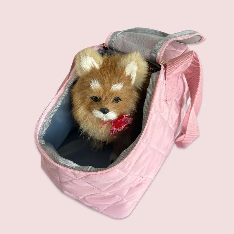 ANYWAGS Pet Carrier Pink Shoulder Bag with Breathable Outdoor Travel for Puppy Dog Cat Cling Bags