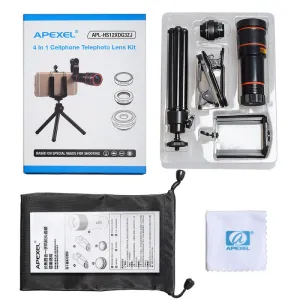 Apexel 4 in 1 Telephoto Kit