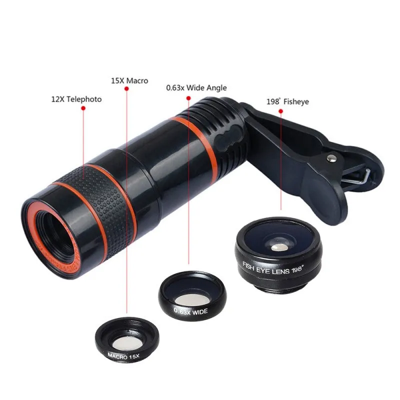 Apexel 4 in 1 Telephoto Kit