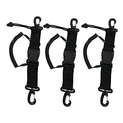 ATORSE Scuba Diving Lanyard Coil Lanyard w/Quick Release Buckles & Clip for Camera