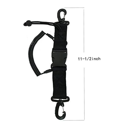 ATORSE Scuba Diving Lanyard Coil Lanyard w/Quick Release Buckles & Clip for Camera