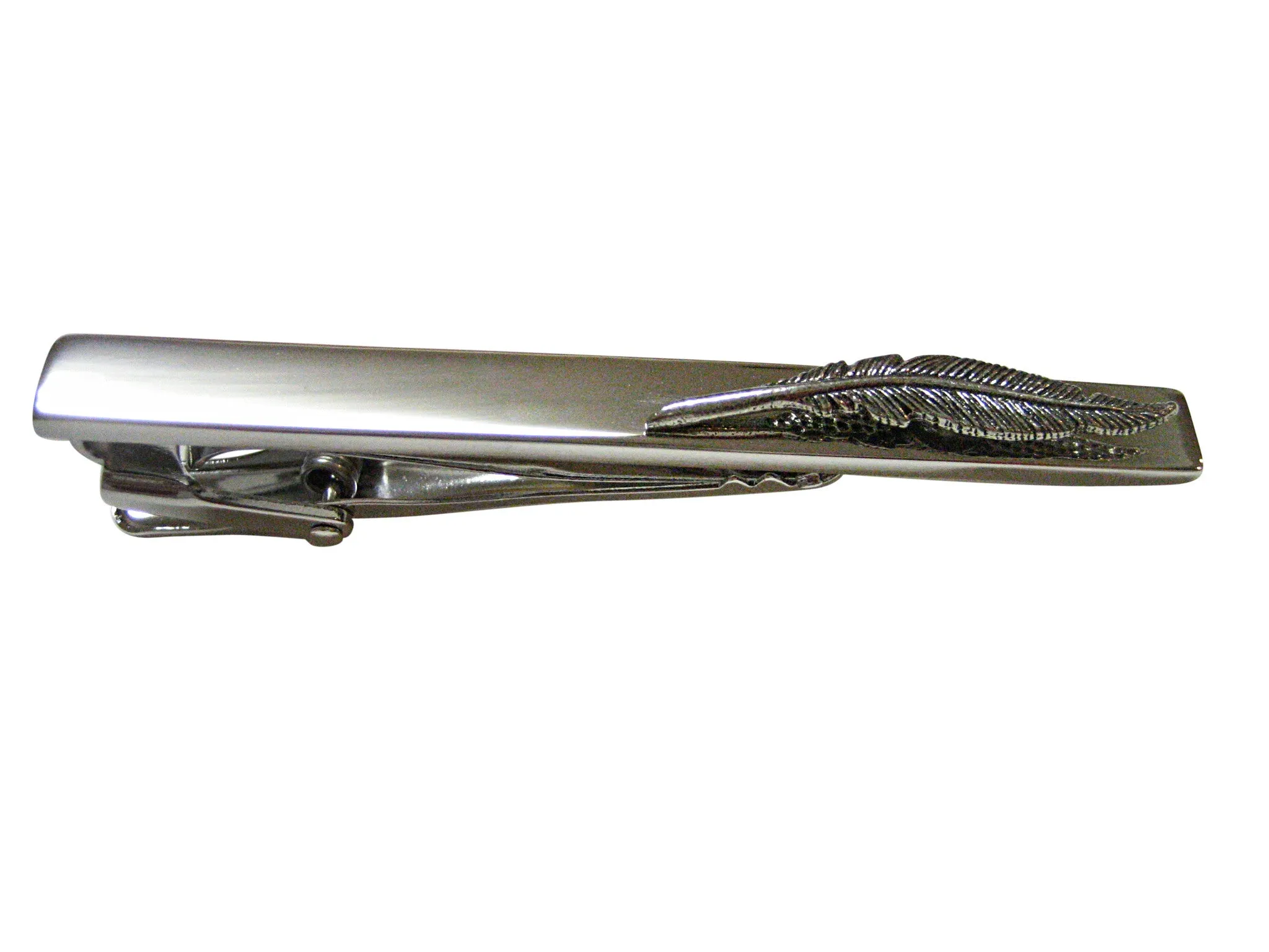 Author Writer Quill Feather Square Tie Clip