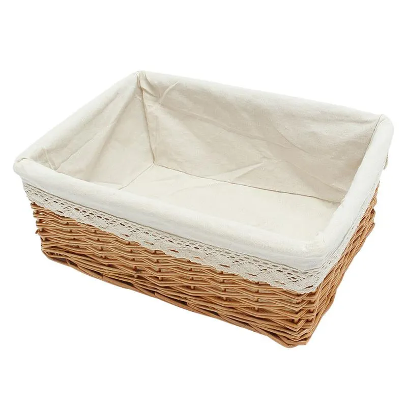 Basket Wicker Storage Box Snack Basket Woven Storage Blue Mainland China