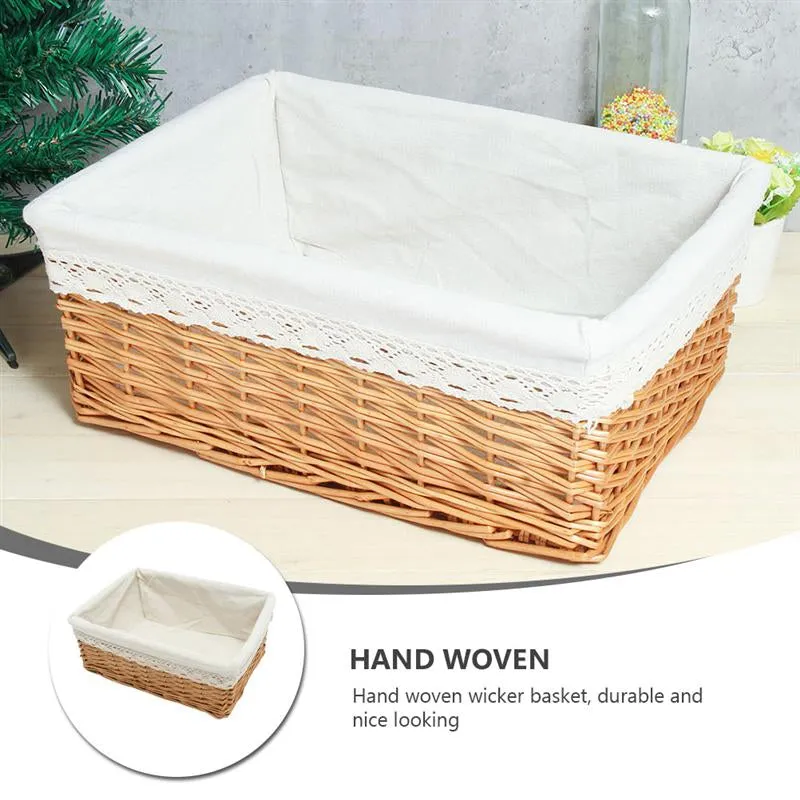 Basket Wicker Storage Box Snack Basket Woven Storage Blue Mainland China