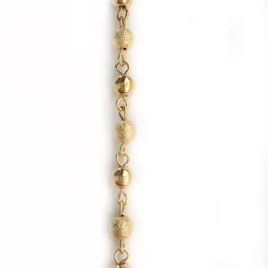 Bead Link Gold Chain by the Inch (#698)
