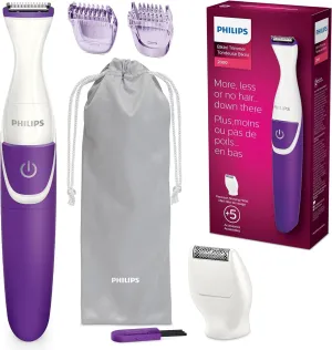 Beauty Bikini Genie Cordless Trimmer for Bikini Line Hair Removal, with Shaving Head and Comb, BRT383/50