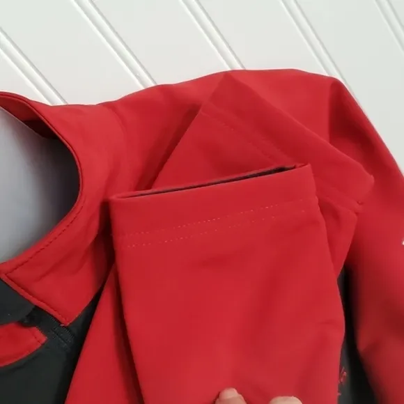 BECKS Dri Duck Contour Soft Shell Jacket Style 9439 Red/ Charcoal Size Medium