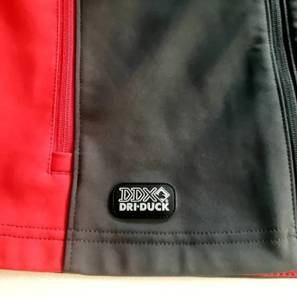 BECKS Dri Duck Contour Soft Shell Jacket Style 9439 Red/ Charcoal Size Medium