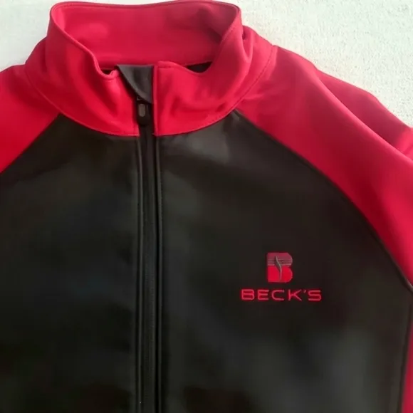 BECKS Dri Duck Contour Soft Shell Jacket Style 9439 Red/ Charcoal Size Medium