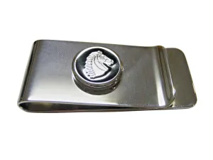 Black and Silver Toned Horse Head Money Clip