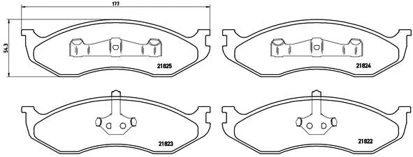 Brembo Brake Pads Front Jeep Cherokee ( Set Lh&Rh) (P37004)
