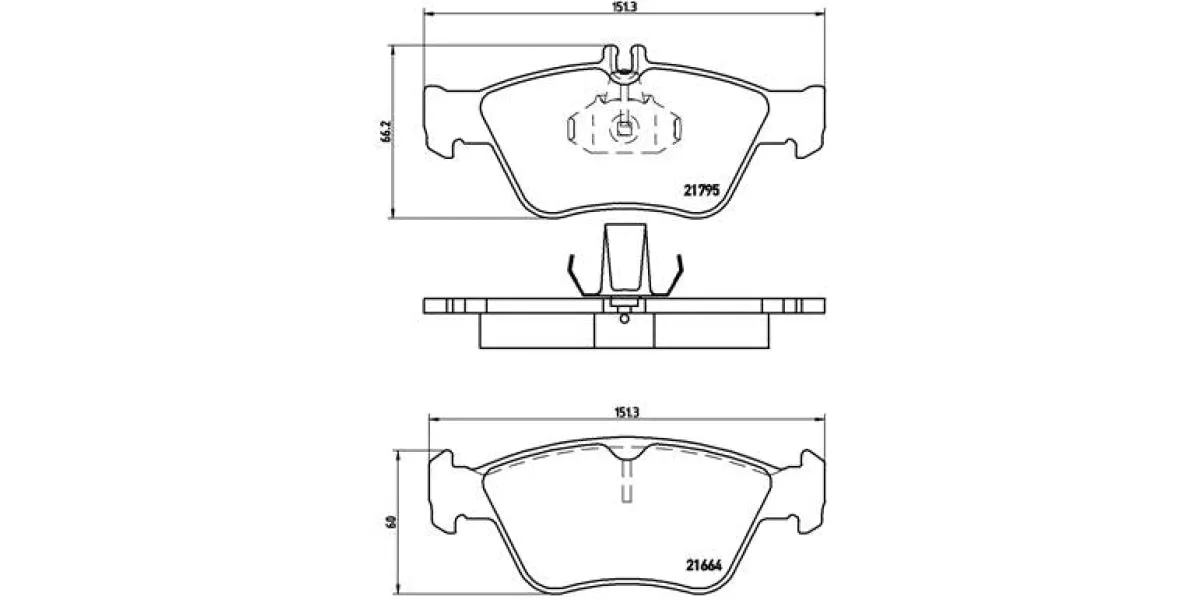 Brembo Brake Pads Front Mercedes C Class ( Set Lh&Rh) (P50023)