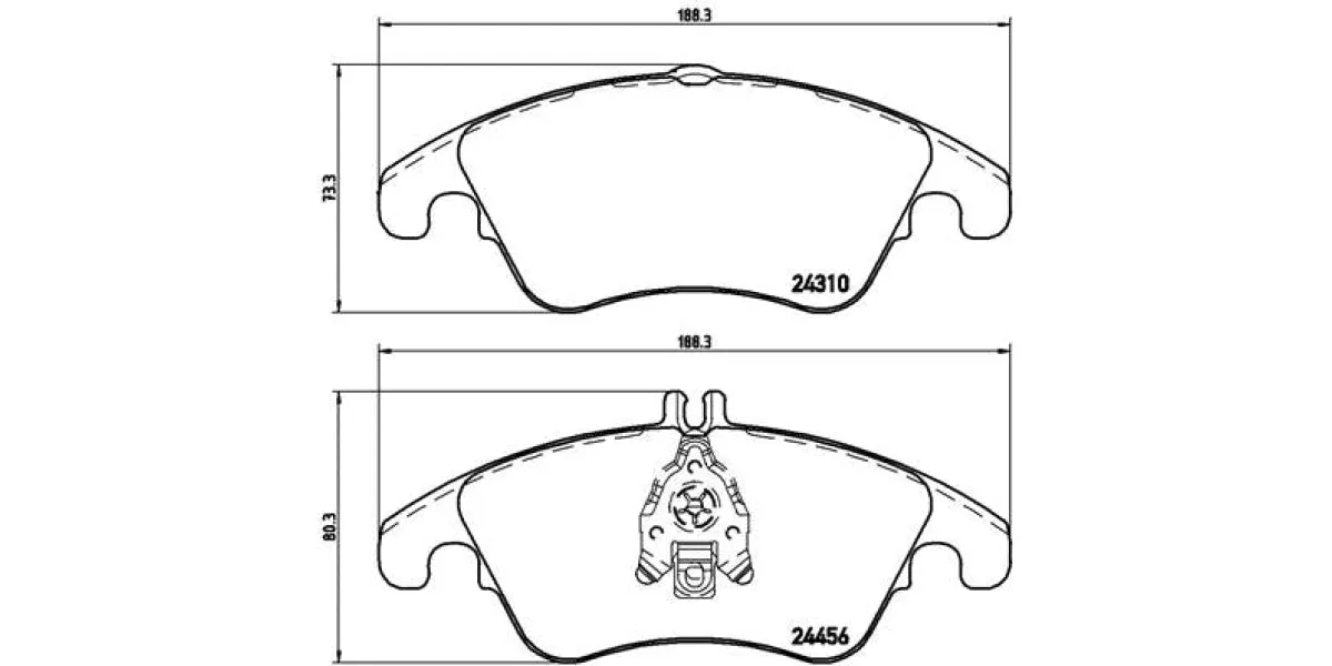 Brembo Brake Pads Front Mercedes  C320 E320/ ( Set Lh&Rh) (P50069)