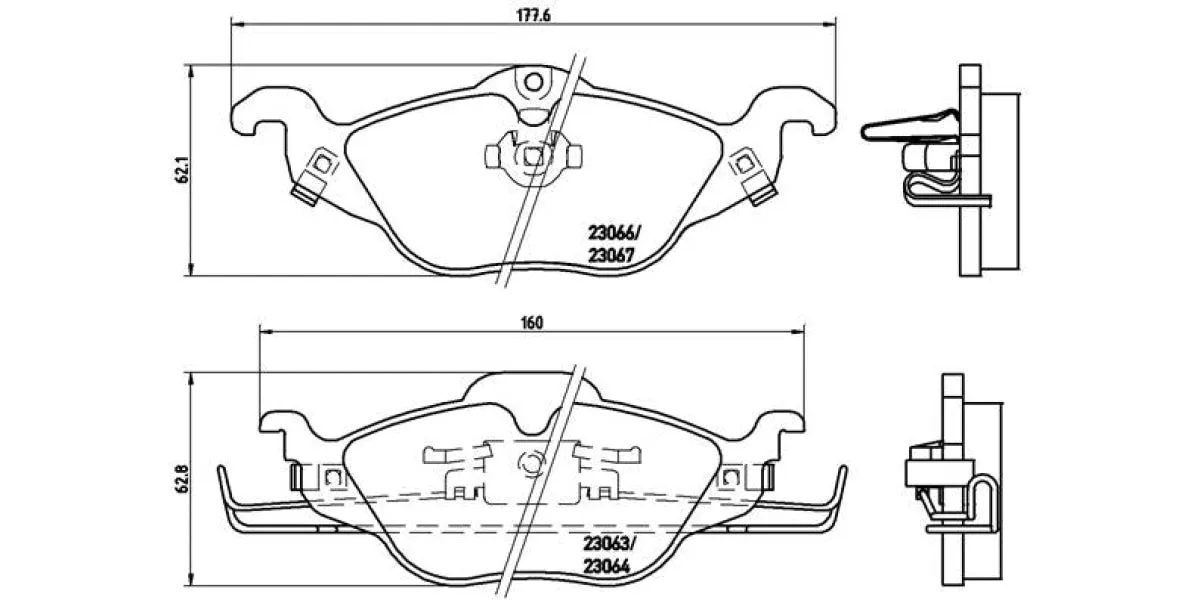 Brembo Brake Pads Front Opel Astra Astra ( Set Lh&Rh) (P59030)