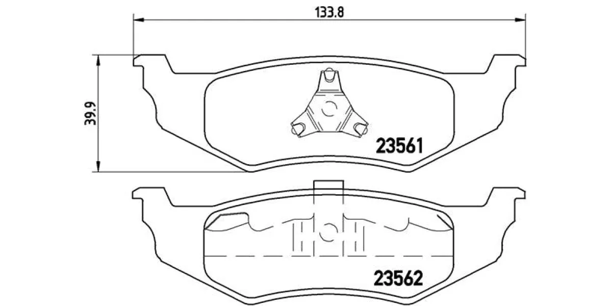 Brembo Brake Pads Rear Chrysler Neon ( Set Lh&Rh) (P11010)