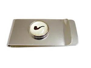Brown Smoking Pipe Design Money Clip