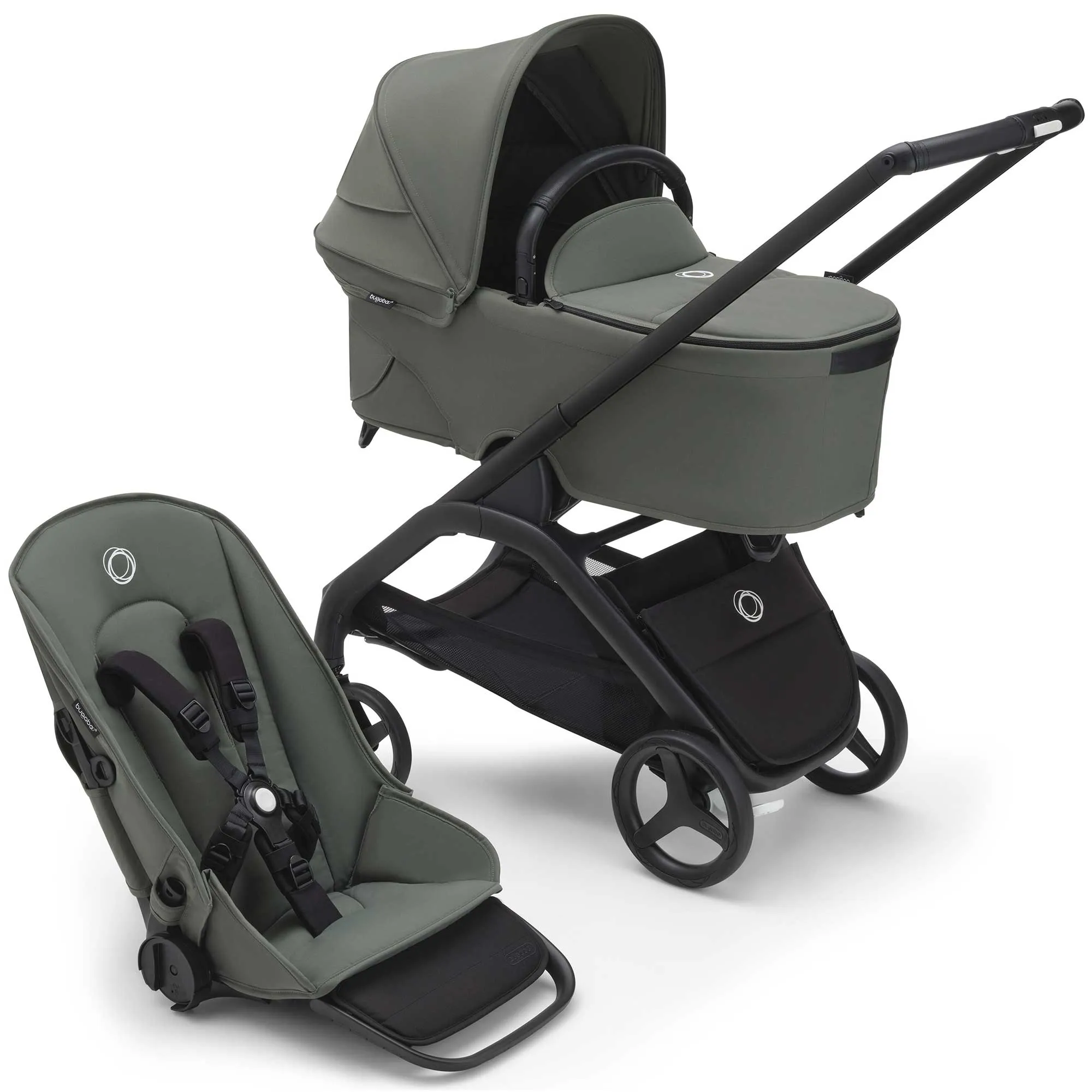 Bugaboo Dragonfly Essential Bundle - Black/Forest Green