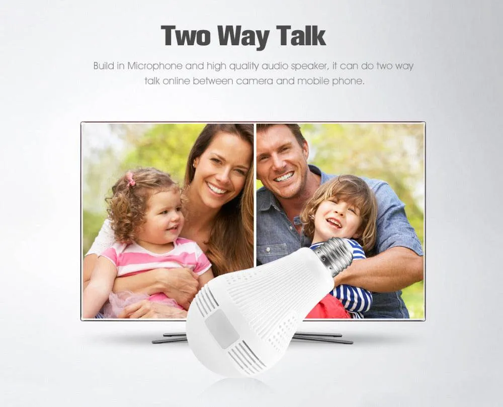 Bulb Camera Lcsee Cctv Security Ip Wireles VR 360 Cameras