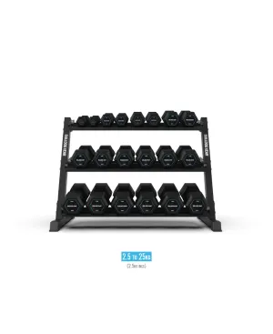 Bulldog Gear - Hex Dumbbells 2.0 Set   Garage Gym Storage System Bundle