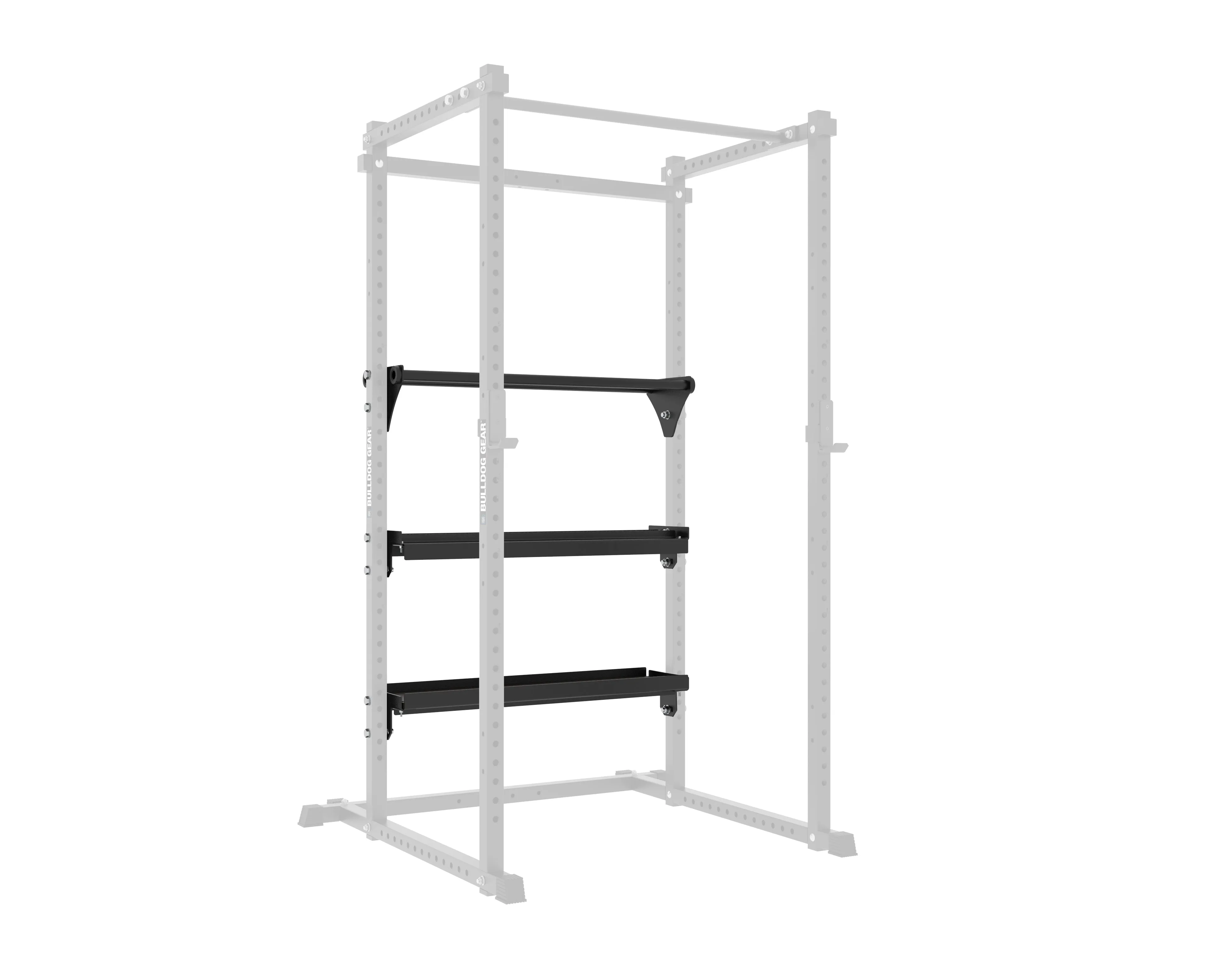 Bulldog Gear - Integrated Power Rack Storage Ball Shelf