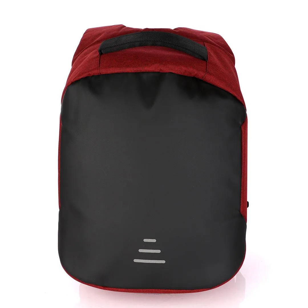 Business Travel Backpack Laptop Briefcase With USB Charging And Auxiliary port- Red