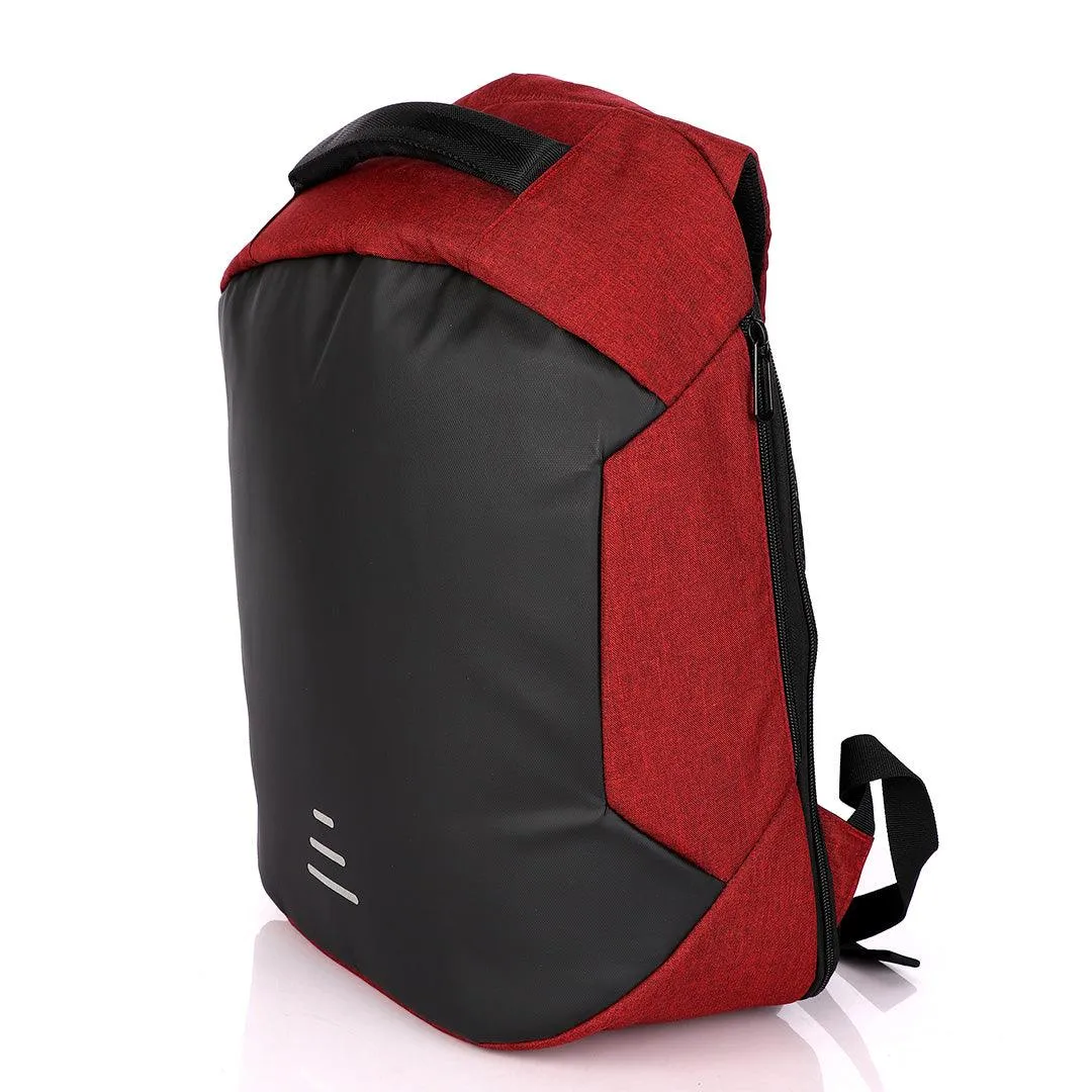 Business Travel Backpack Laptop Briefcase With USB Charging And Auxiliary port- Red
