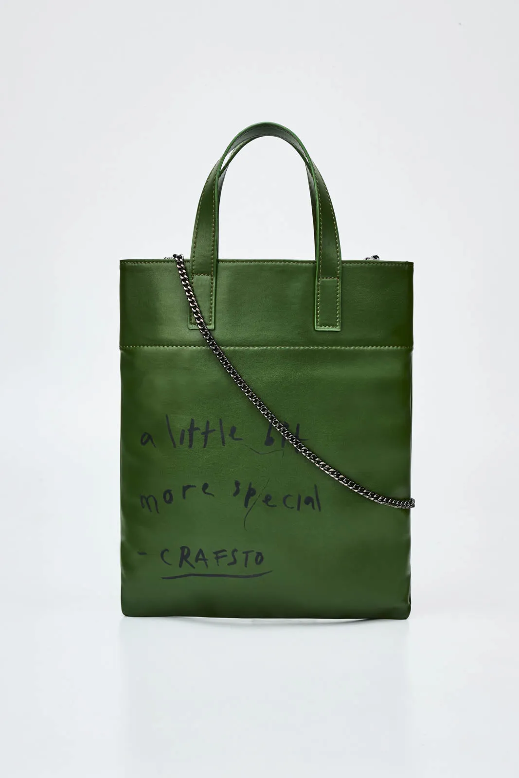 Cactus Leather Graphic Lesson Bag