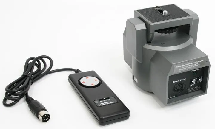 Camera Motorized Pan & Tilt Tripod Head with Choice of Adaptive Joystick Controls on Robo Arm Wheelchair Mount Bundle