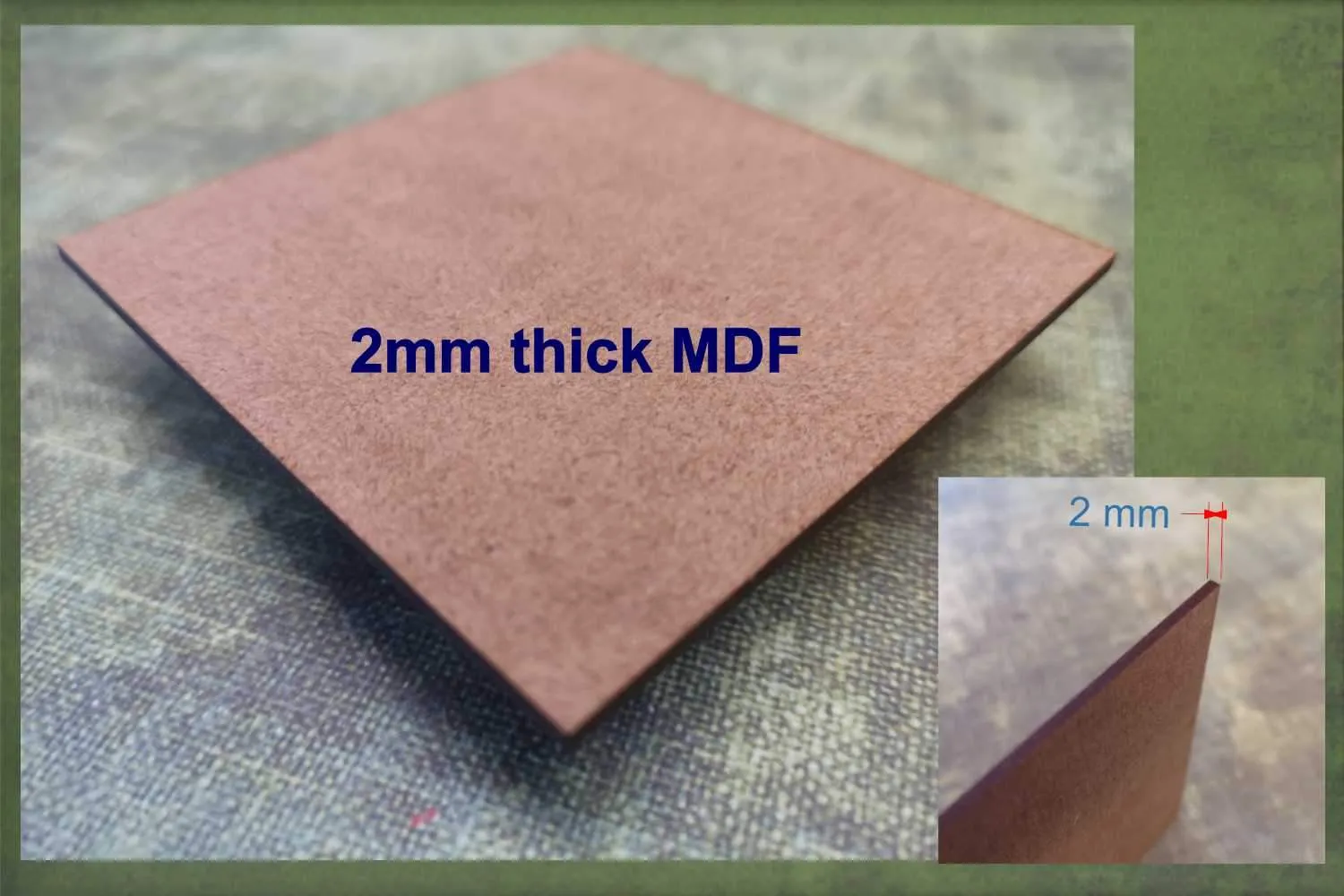 Camera top view - wooden craft shape - 2mm MDF