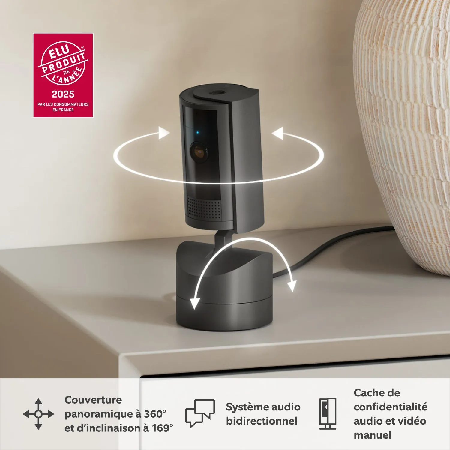 Caméra intérieure orientable   Caméra extérieure sans fil (Pan-Tilt Indoor Camera   Stick Up Cam)