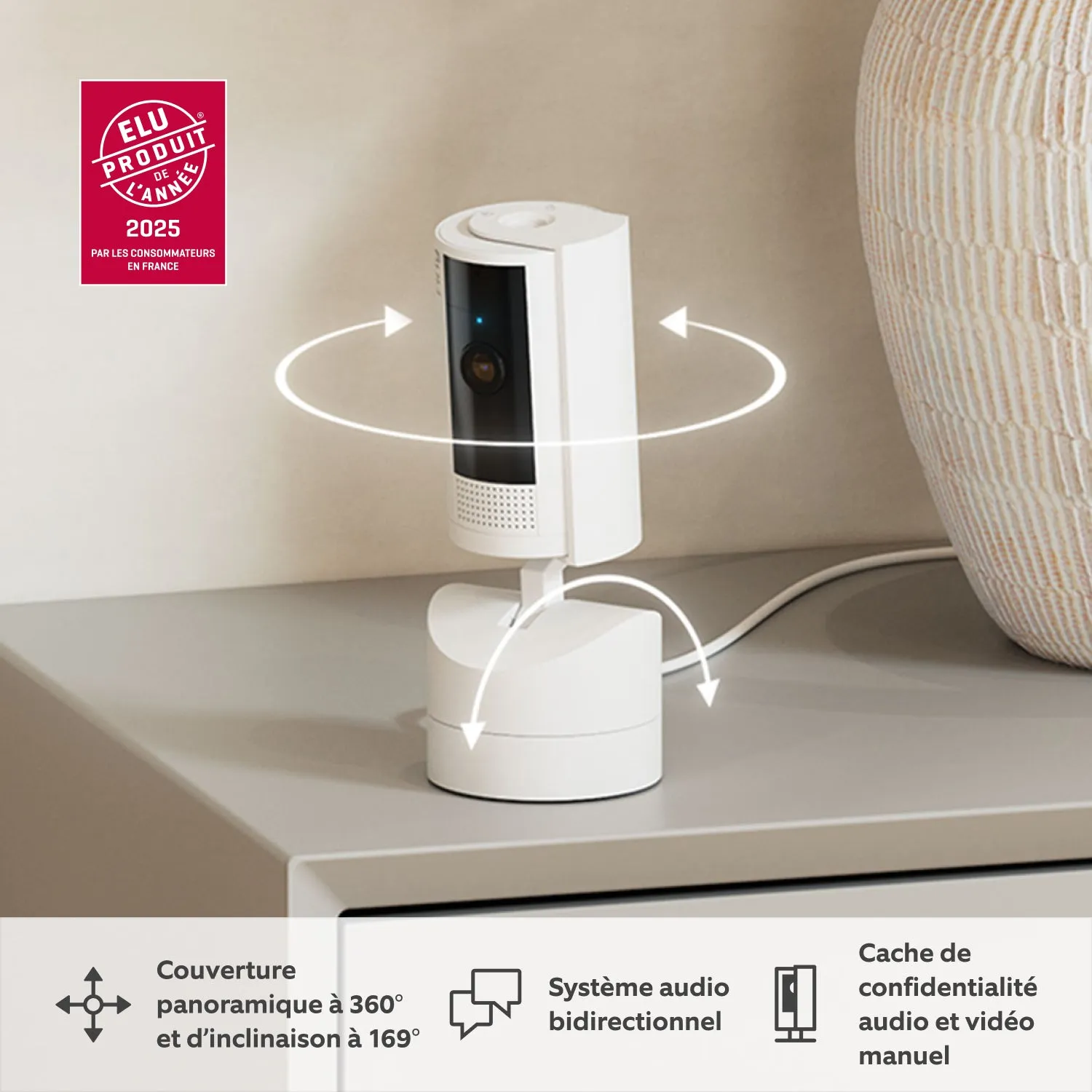 Caméra intérieure orientable   Caméra extérieure sans fil (Pan-Tilt Indoor Camera   Stick Up Cam)