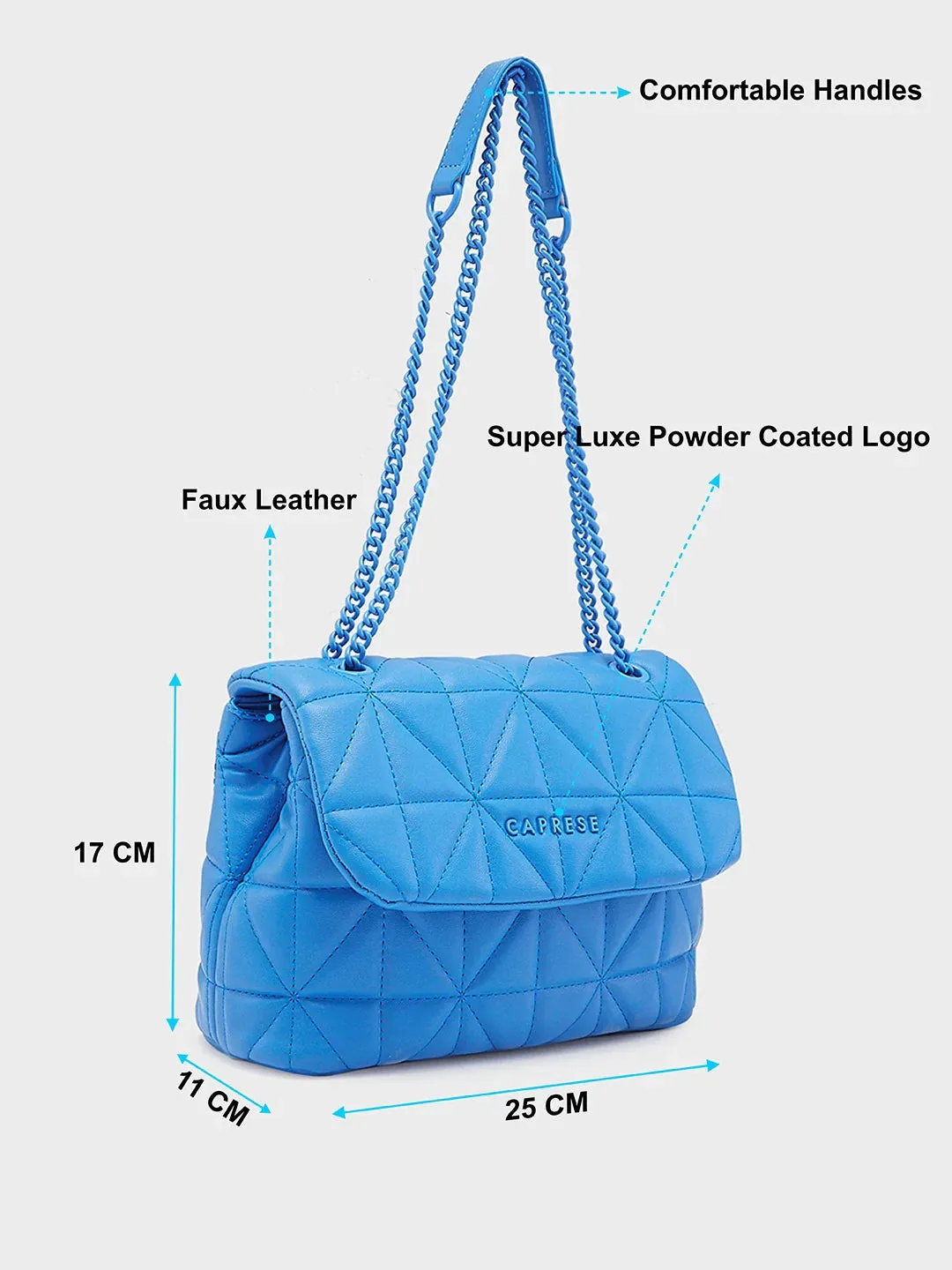 Caprese Rabi Medium Blue Sling Bag