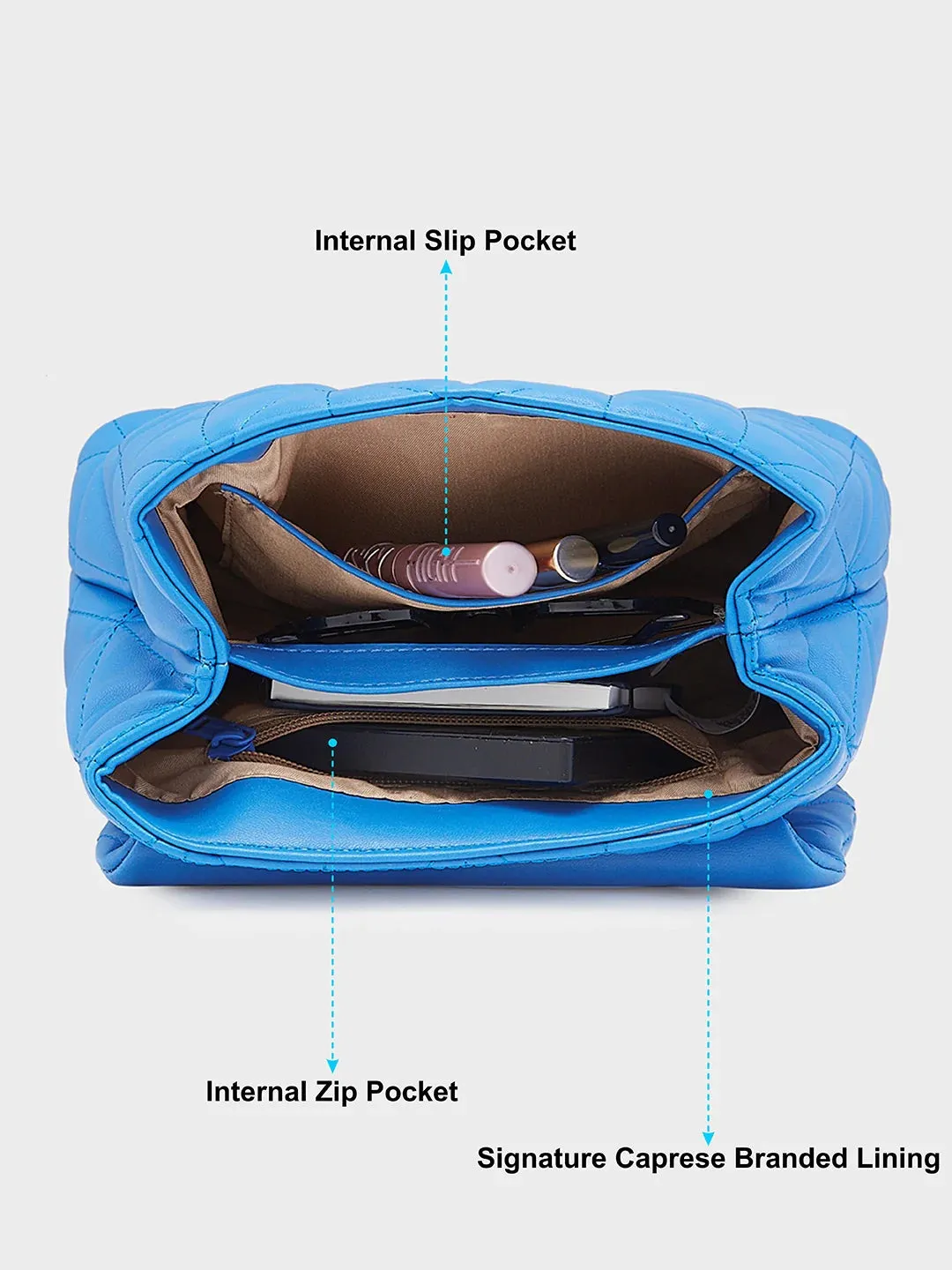 Caprese Rabi Medium Blue Sling Bag