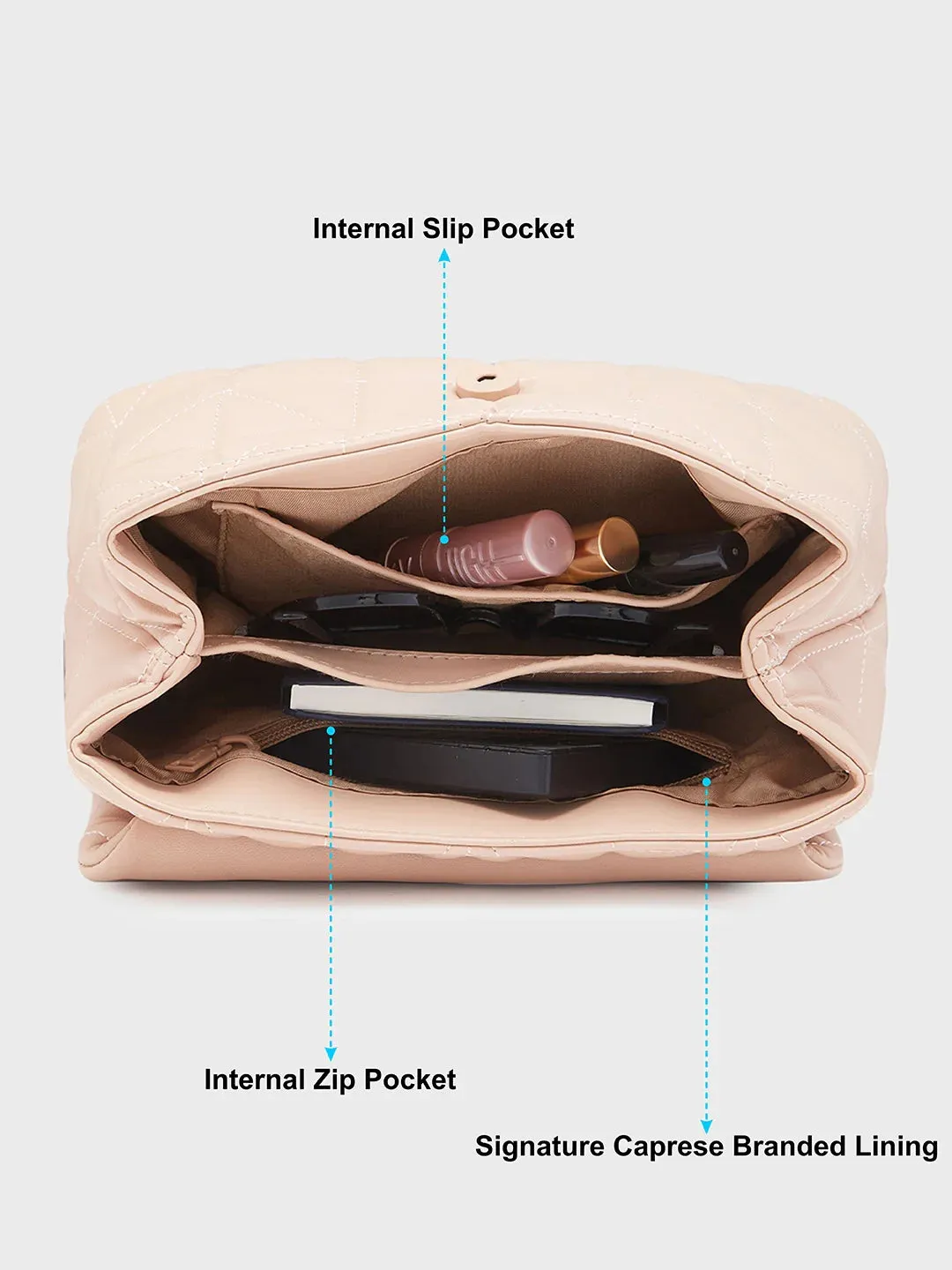 Caprese Rabi Medium Brown Sling Bag
