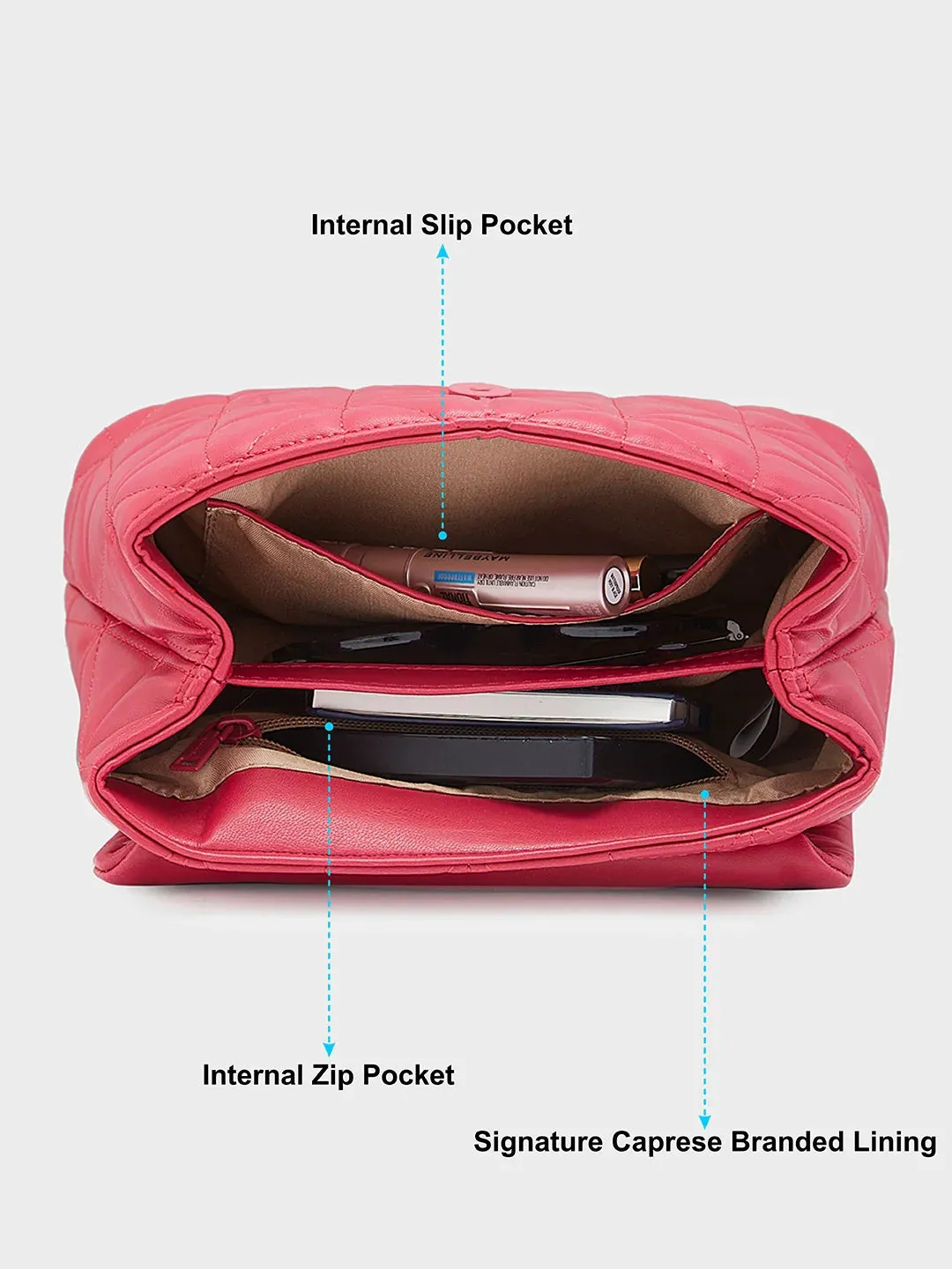 Caprese Rabi Medium Pink Sling Bag