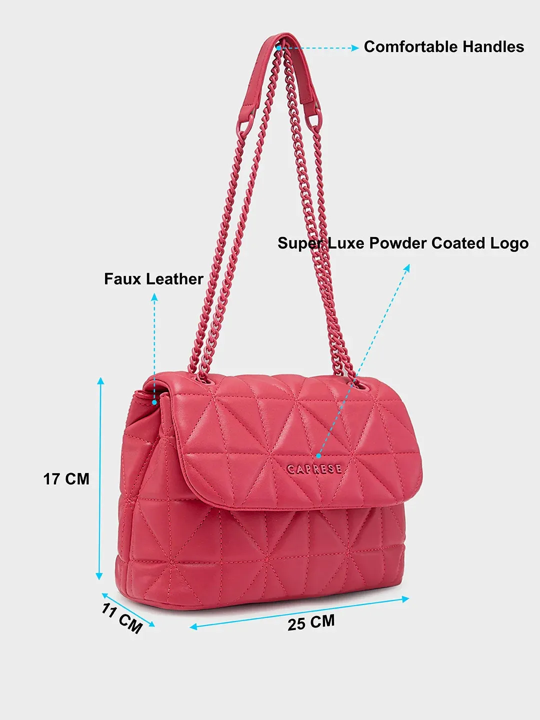 Caprese Rabi Medium Pink Sling Bag