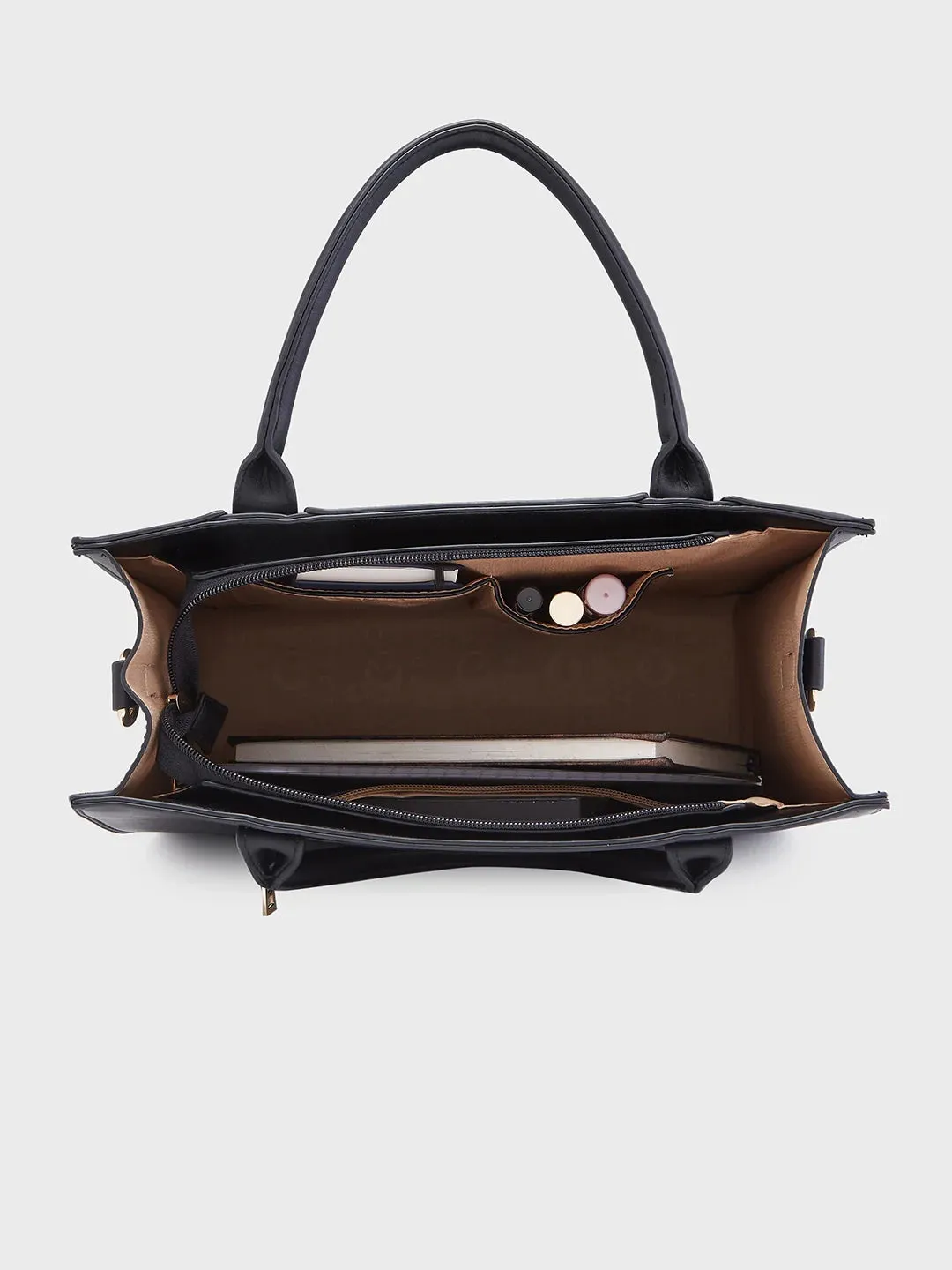 Caprese Roxana Medium Black Tote Bag