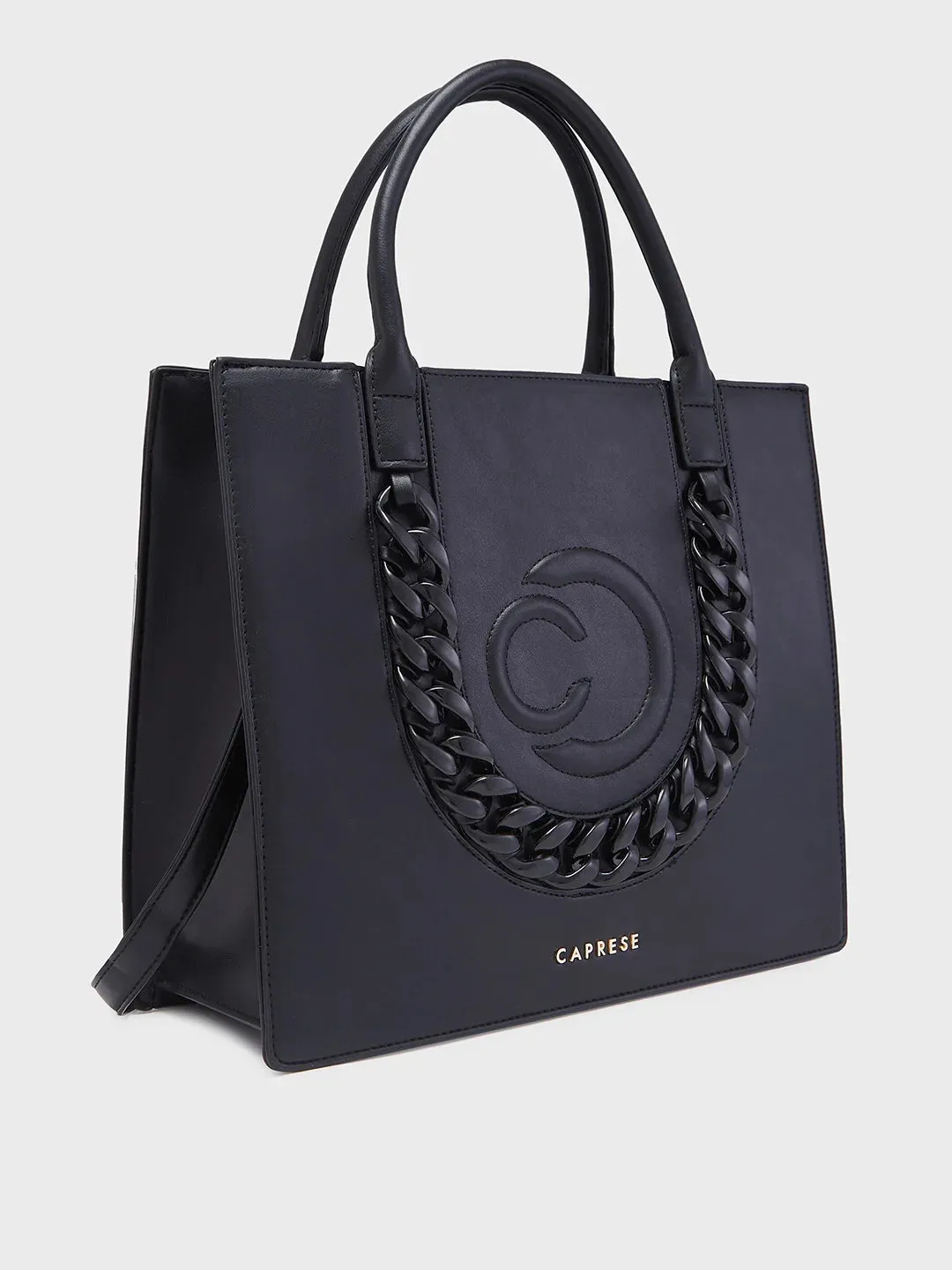 Caprese Roxana Medium Black Tote Bag