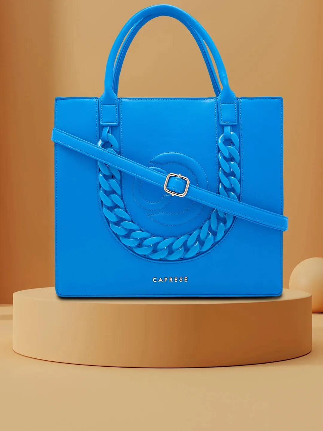 Caprese Roxana Medium Blue Tote Bag