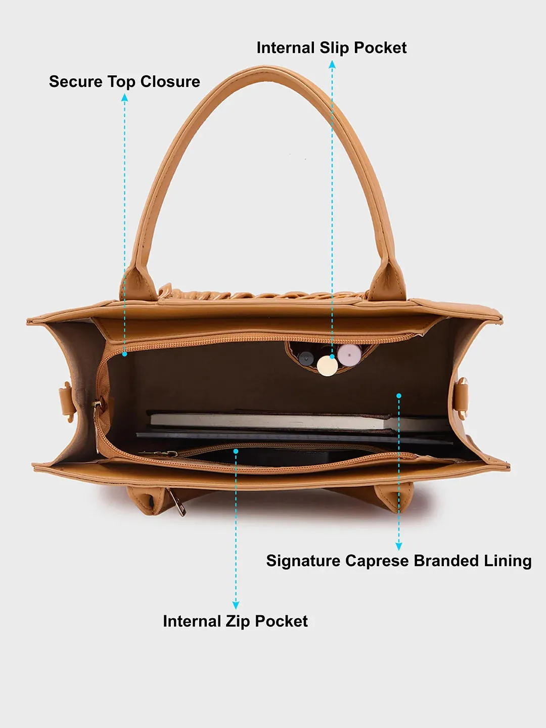 Caprese Roxana Medium Brown Tote Bag