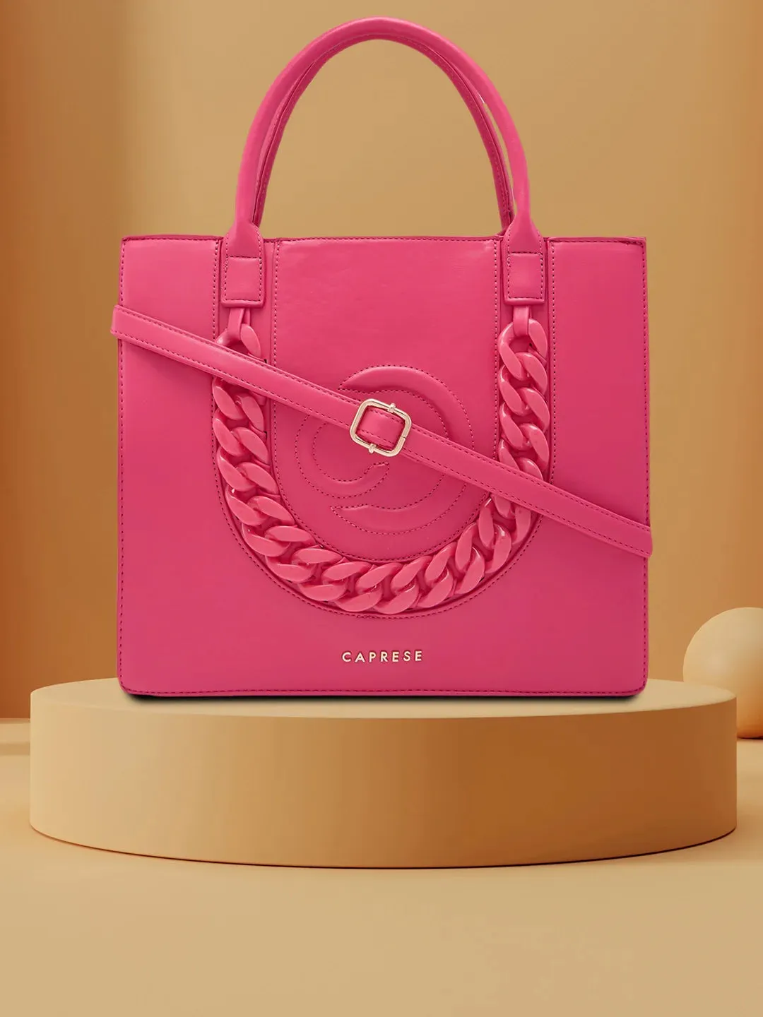 Caprese Roxana Medium Pink Tote Bag