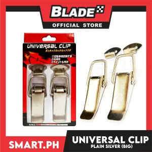 Cars Accessories Universal Clip Plain Silver Color 8.5cm (Big)