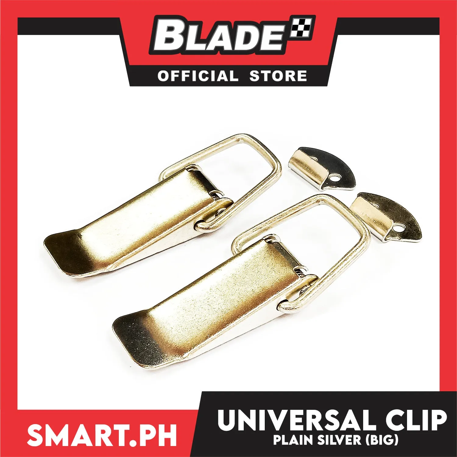 Cars Accessories Universal Clip Plain Silver Color 8.5cm (Big)