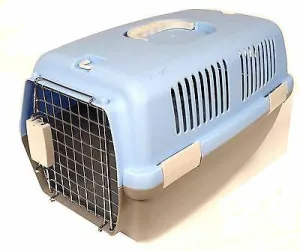 Cat Dog Animal Portable Travelling Carrier Crate For Transporting   Metal Cage