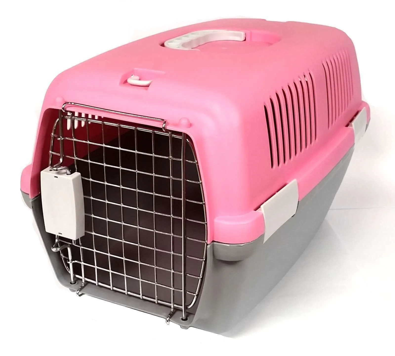 Cat Dog Animal Portable Travelling Carrier Crate For Transporting   Metal Cage