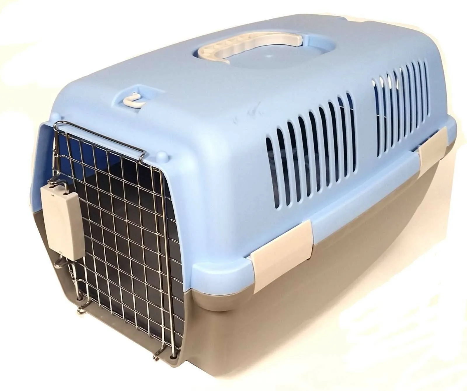Cat Dog Animal Portable Travelling Carrier Crate For Transporting   Metal Cage